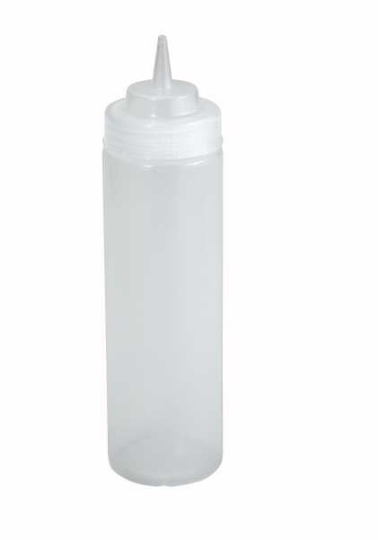 Winco Squeeze Bottle 32 Ounce Wide Mouth Clear 6 Pieces Per Pack; 6 Each - High Mart Wholesale