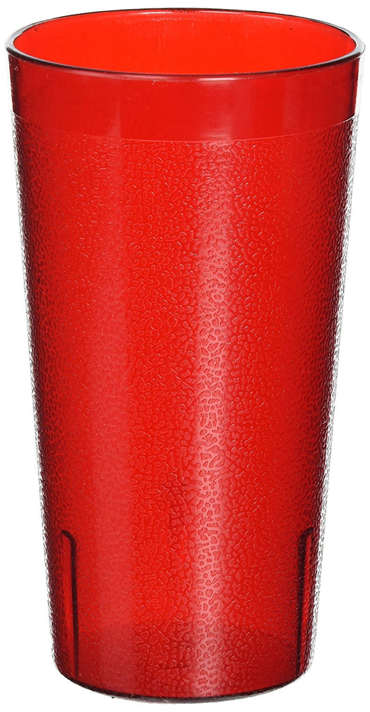 Winco Tumbler Red Pebbled 16 Ounce; 1 Dozen; 6 Per Case - High Mart Wholesale