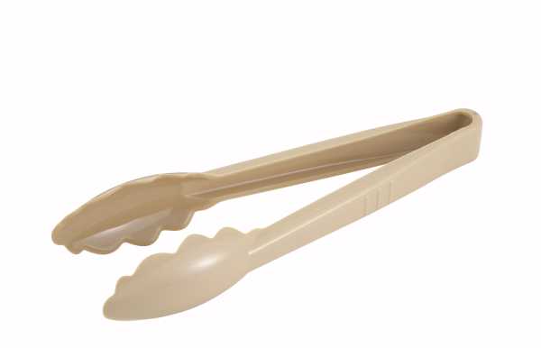 Winco Tong 9 Inch Polycarbonate Utility Beige; 12 Each; 1 Per Case - High Mart Wholesale