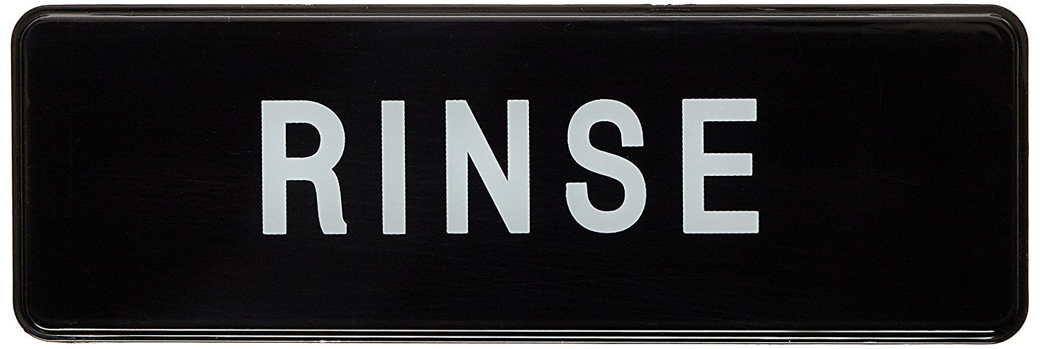 Winco Sign 3X9 "Rinse" Black; 12 Each; 1 Per Case - High Mart Wholesale