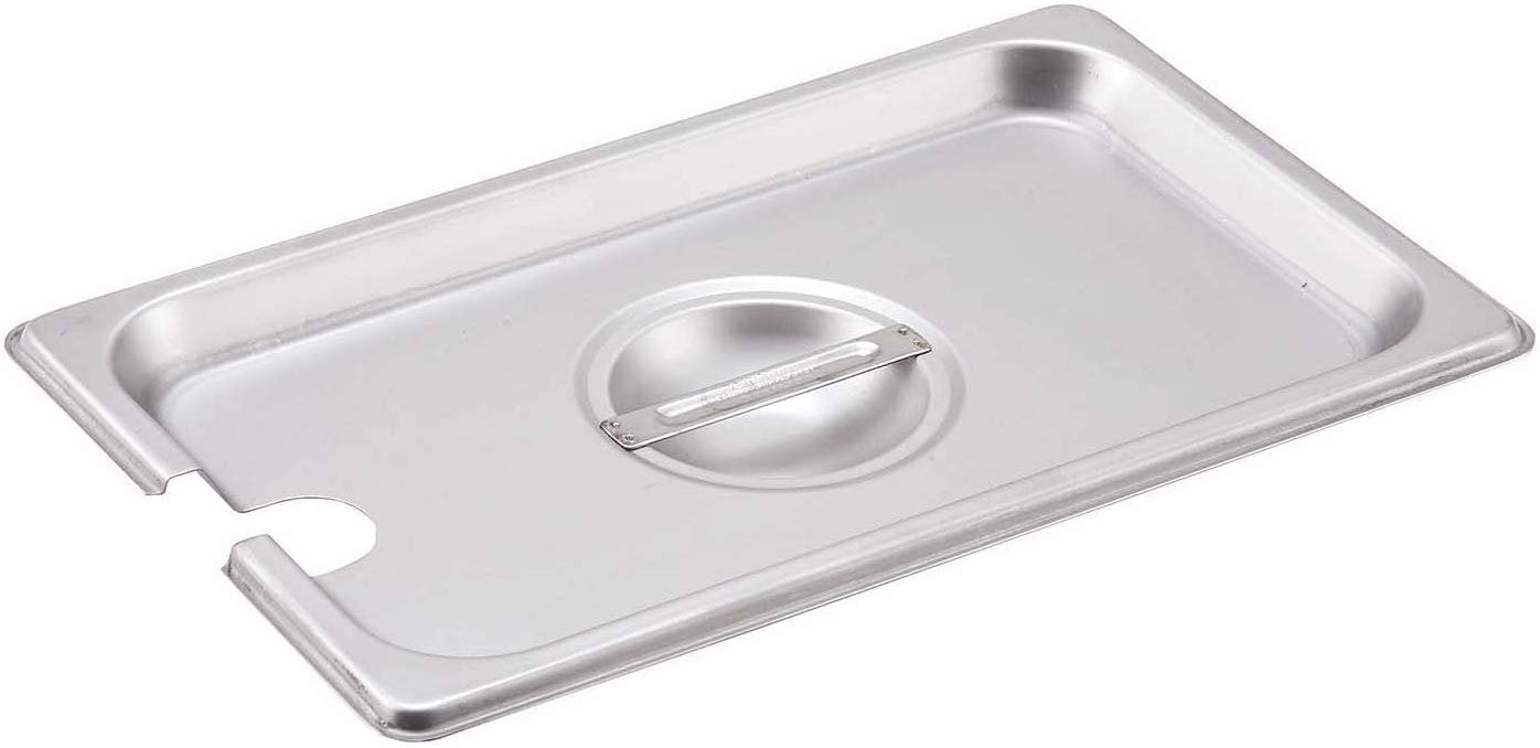 Winco Cover Steam Pan Stainless Steel 1/4 Size Slotted; 1 Each - High Mart Wholesale