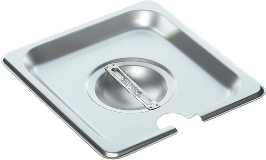 Winco Sixth Size Slotted Stainless Steel Steam Table Pan Cover; 1 Each - High Mart Wholesale