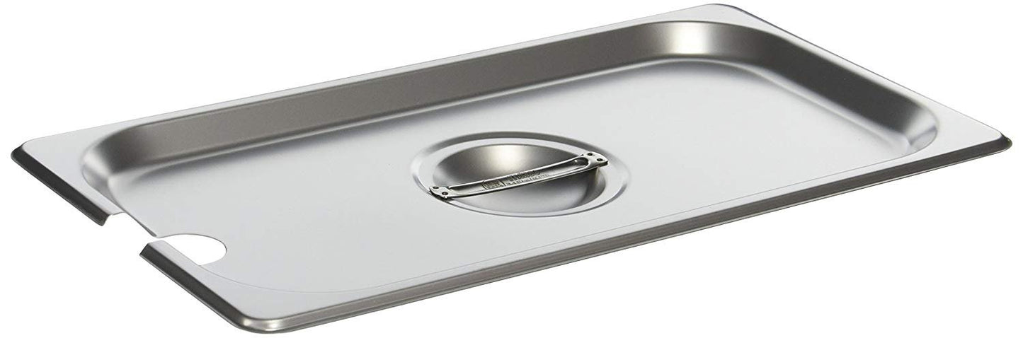 Winco Cover Steam Pan Stainless Steel 1/3 Size Slotted; 1 Each - High Mart Wholesale