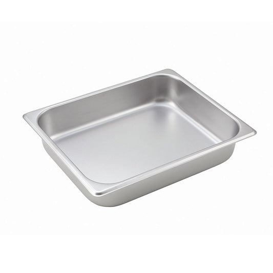 Winco Straight Side Steam Table Half Size; 12 Each; 1 Per Case - High Mart Wholesale