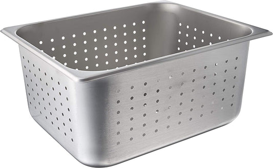 Winco Perforated Steam Pan Half Size 6 Inch; 6 Each; 1 Per Case - High Mart Wholesale