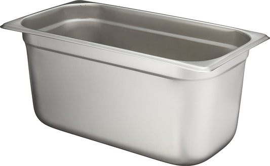 Winco Third Size 6 Inch 25 Ga Anti-Jam Stainless Steel Steam Pan; 1 Each - High Mart Wholesale