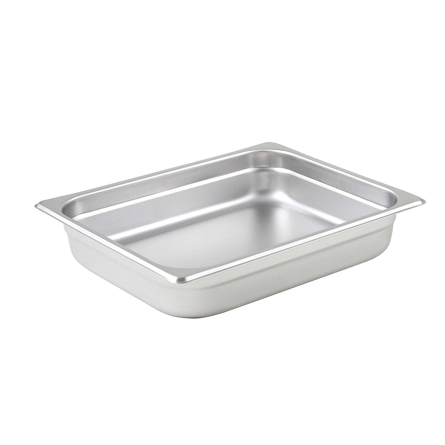 Winco Half Size 2.5 Inch 23 Ga Anti-Jam Stainless Steel Steam Pan; 1 Each - High Mart Wholesale