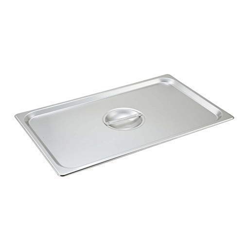 Winco Full Size Stainless Steel Steam Table Pan Cover; 1 Each - High Mart Wholesale