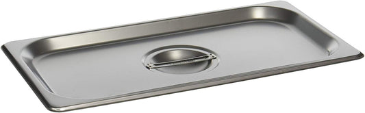 Winco Third Size Stainless Steel Steam Pan Cover; 1 Each - High Mart Wholesale