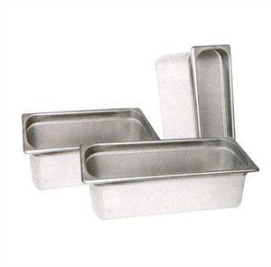 Winco Straight Side Steam Pan 1/3 Size 4 Inch; 12 Each; 1 Per Case - High Mart Wholesale