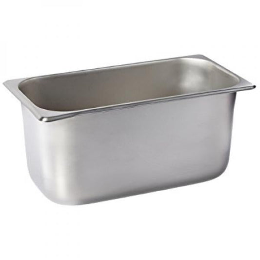 Winco Straight Side Steam Pan 1/3 Size 6 Inch; 12 Each; 1 Per Case - High Mart Wholesale