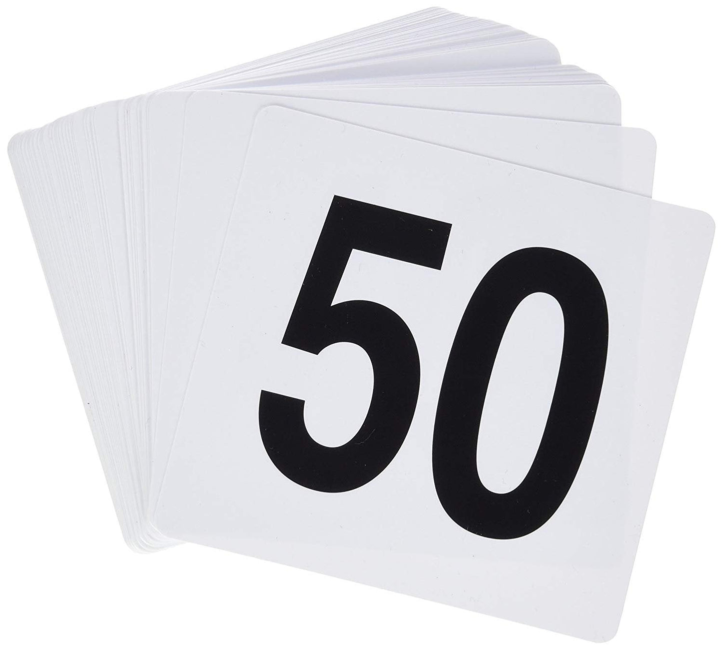 Winco Table Numbers 1 To 50; 100 Each; 1 Per Case - High Mart Wholesale