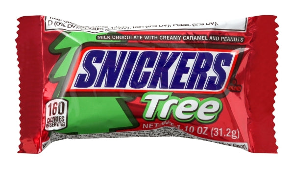 Snickers Chocolate Tree Christmas 6 Pack; 1.1 Ounces; 6 Per Box; 24 Per Case