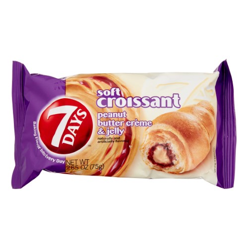 7 Days Croissant Peanut Butter & Jelly; 2.65 Ounces; 6 Per Box; 4 Per Case - High Mart Wholesale