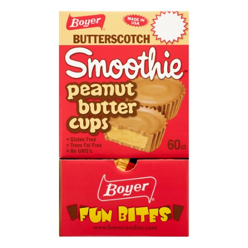 Smoothie Cup Candy Butterscotch Smoothie Peanut Butter Cup Changemaker; 0.5 Ounces; 60 Per Box; 8 Per Case