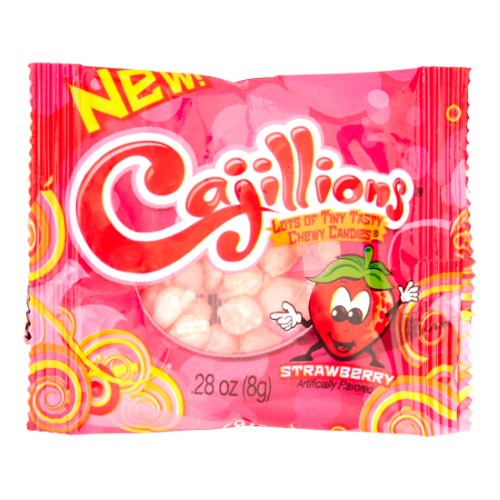 Cajillions Lots Of Tiny Tasty Chewy Candies Strawberry; 0.28 Ounces; 120 Per Box; 8 Per Case - High Mart Wholesale