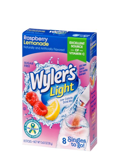 Wylers Light Raspberry Lemonade Drink Mix Singles To Go; 8 Count; 12 Per Case - High Mart Wholesale