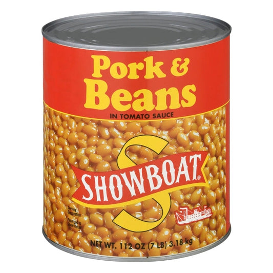 Showboat Pork & Beans Can; 112 Ounces; 6 Per Case