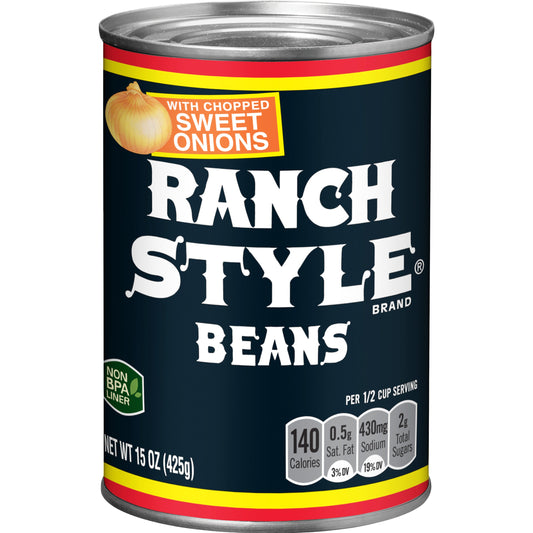 Ranch Style Black Label Beans With Onion; 15 Ounces; 12 Per Case - High Mart Wholesale