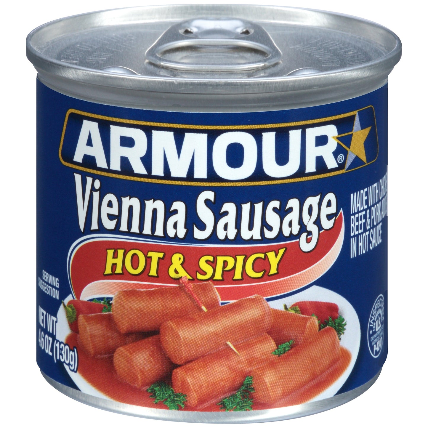 Armour Hot And Spicy Flavored Vienna Sausage; 4.6 Ounces; 24 Per Case - High Mart Wholesale