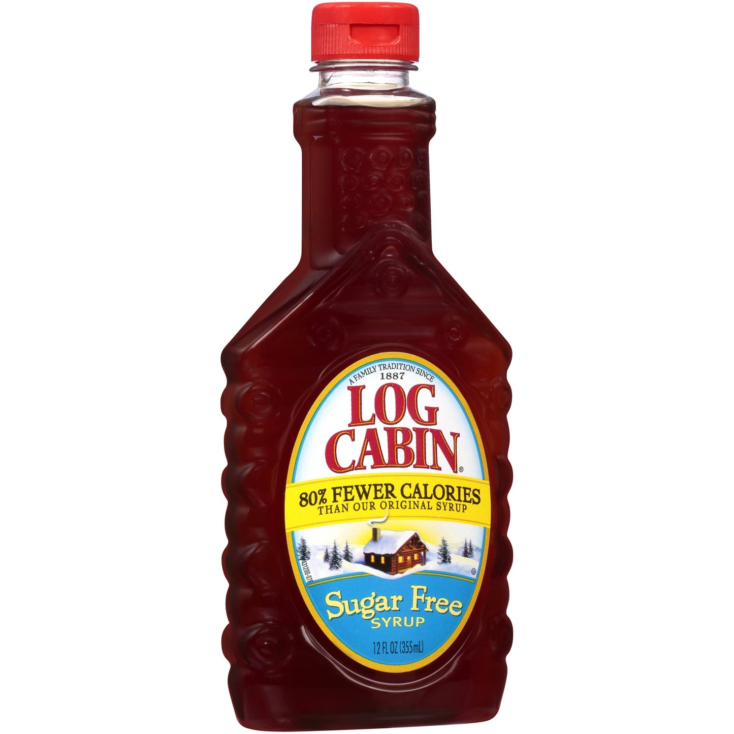 Log Cabin Sugar Free Syrup Bottle; 12 Fluid Ounce; 12 Per Case - High Mart Wholesale