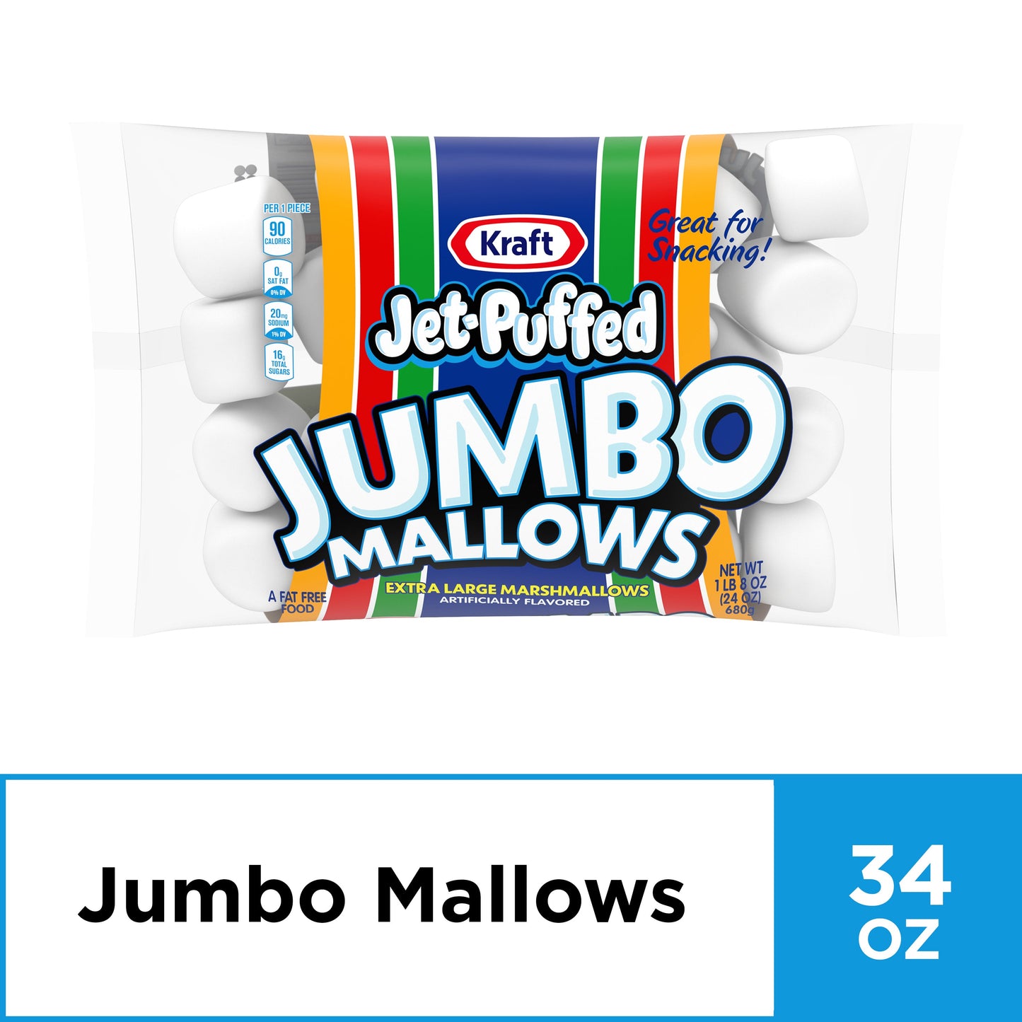 Kraft Jumbo Snack Marshmallow Jumbo; 1.5 Pound; 8 Per Case - High Mart Wholesale