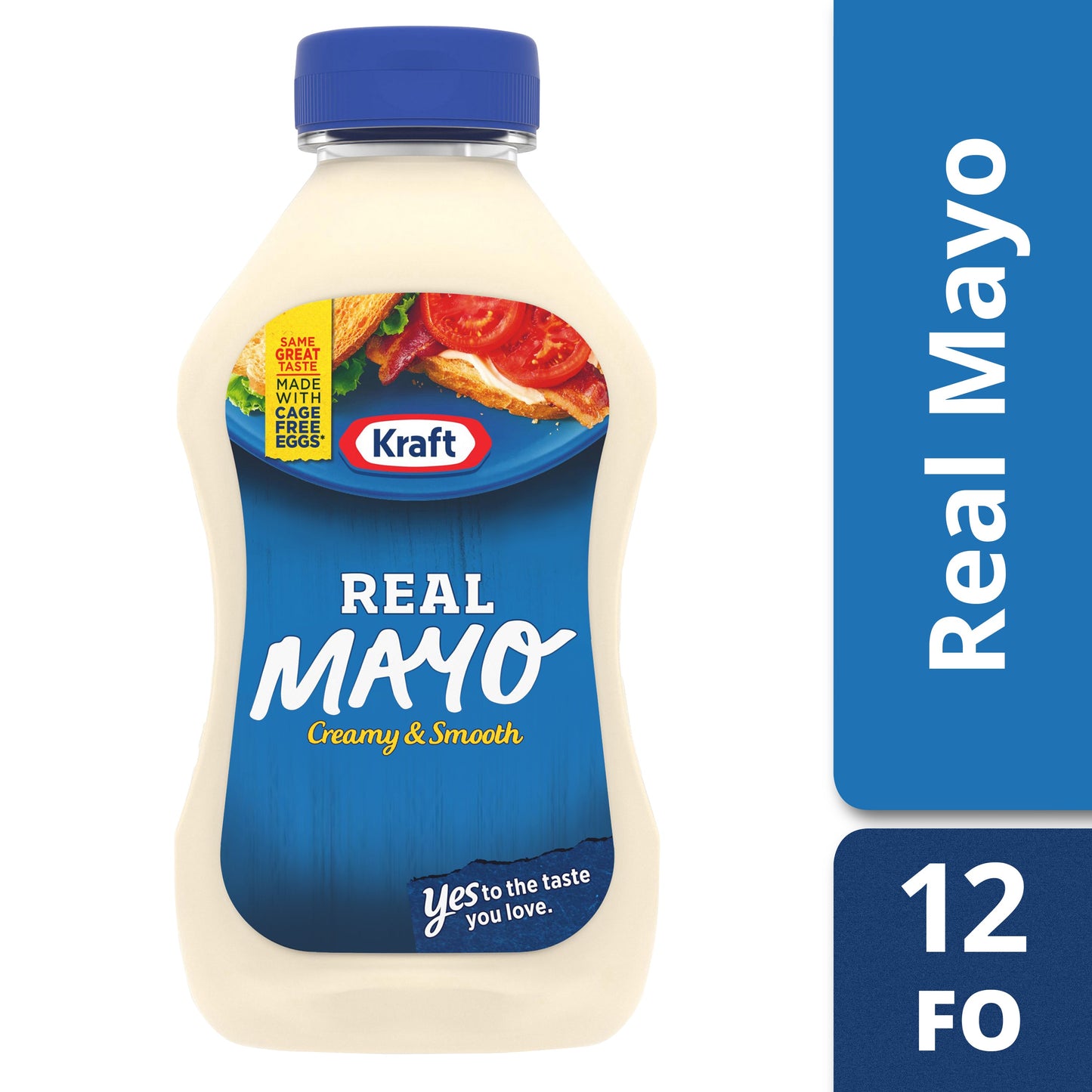 Kraft Squeeze Bottle Mayonnaise Bottle; 12 Fluid Ounce; 12 Per Case