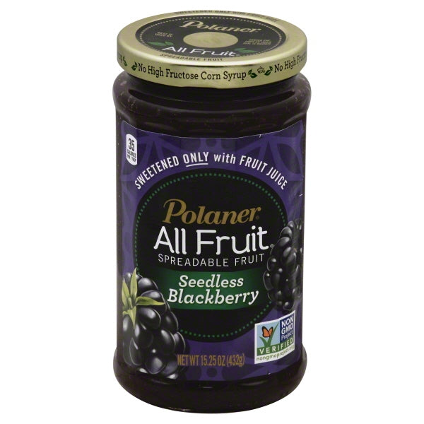 Polaner All Fruit Seedless Blackberry Spread; 15.25 Ounce; 12 Per Case - High Mart Wholesale