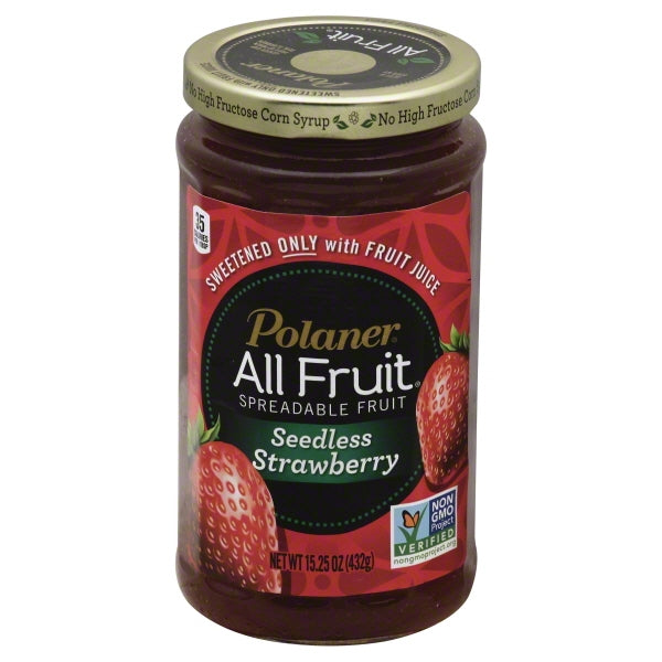 Polaner All Fruit Seedless Strawberry Spread; 15.25 Ounce; 12 Per Case - High Mart Wholesale