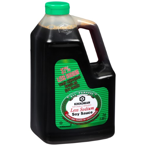 Kikkoman Less Sodium Soy Sauce; 0.5 Gallon; 6 Per Case - High Mart Wholesale