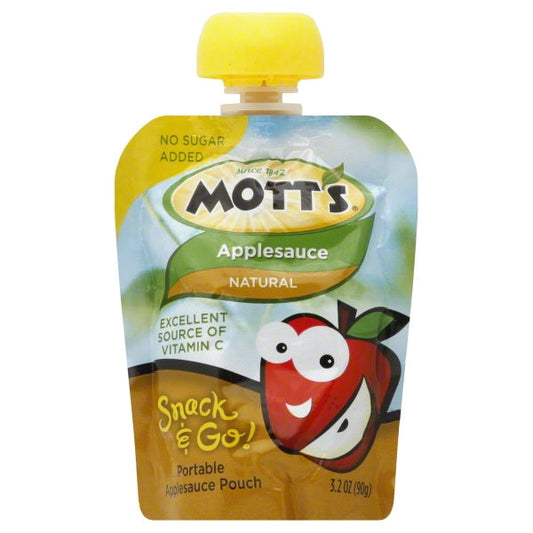 Mott's Unsweetened Applesauce; 3.2 Ounce; 12 Per Box; 4 Per Case