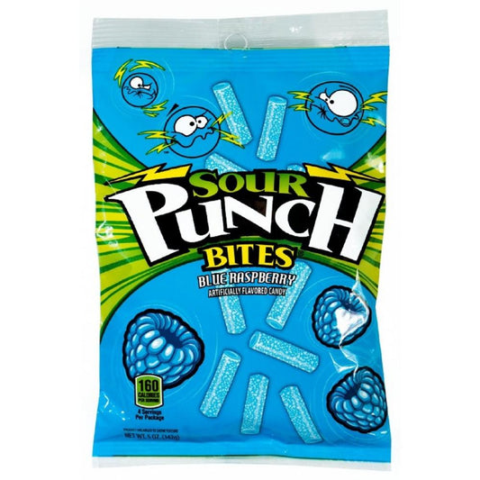 Sour Punch Bites Blue Raspberry; 5 Ounces; 12 Per Case - High Mart Wholesale