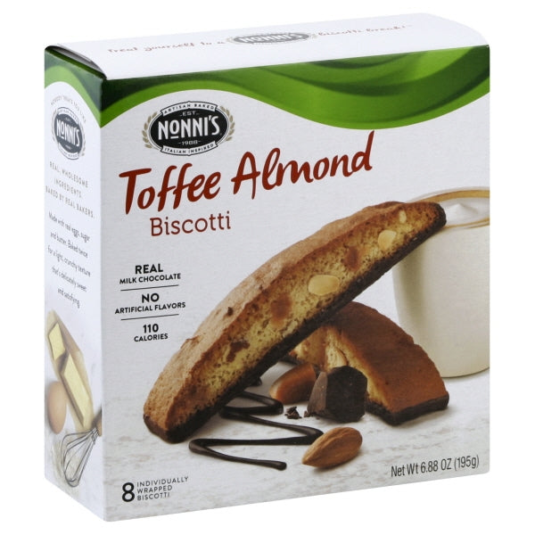 Nonni's Food Company Toffee Almond Biscotti; 6.88 Ounce; 6 Per Case - High Mart Wholesale