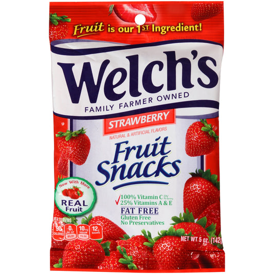 Welch's Strawberry Fruit Snacks; 5 Ounces; 12 Per Case