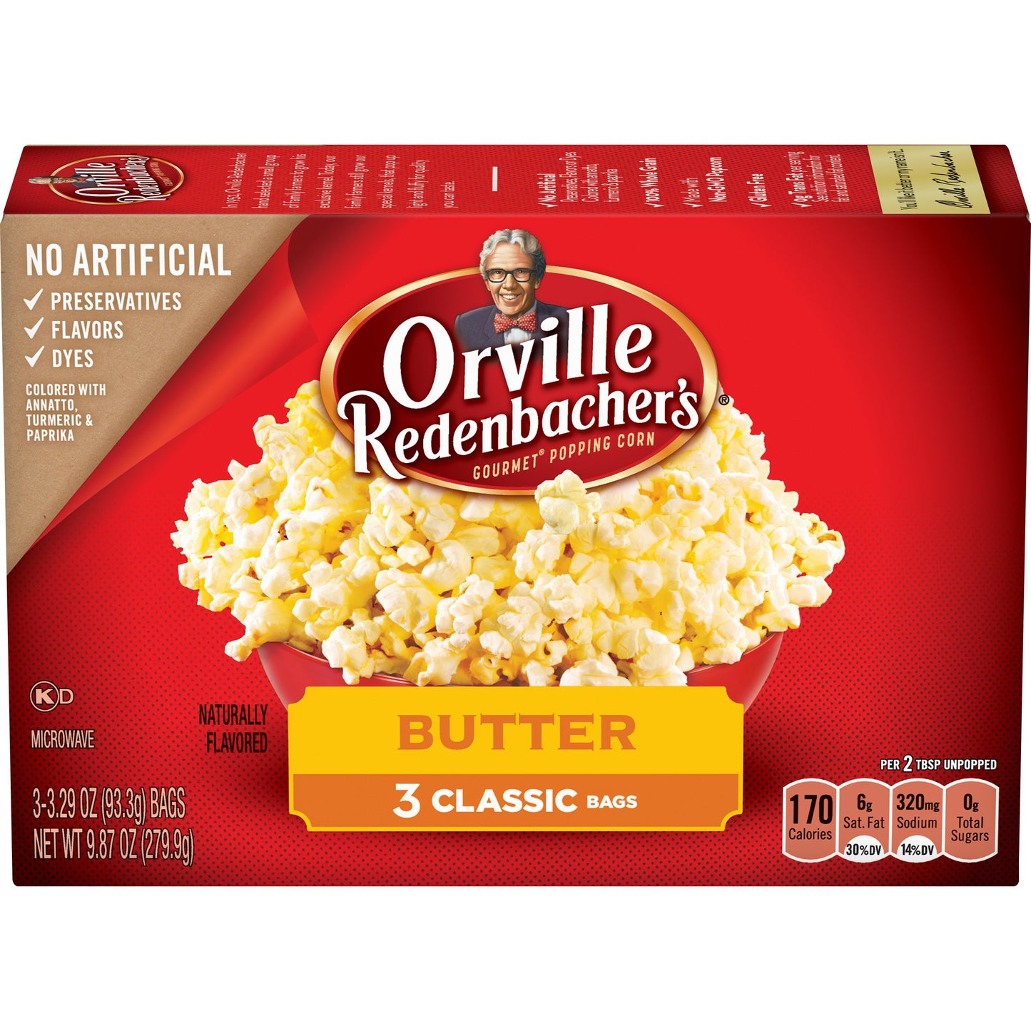 Orville Redenbachers Butter Popcorn; 9.87 Ounces; 12 Per Case