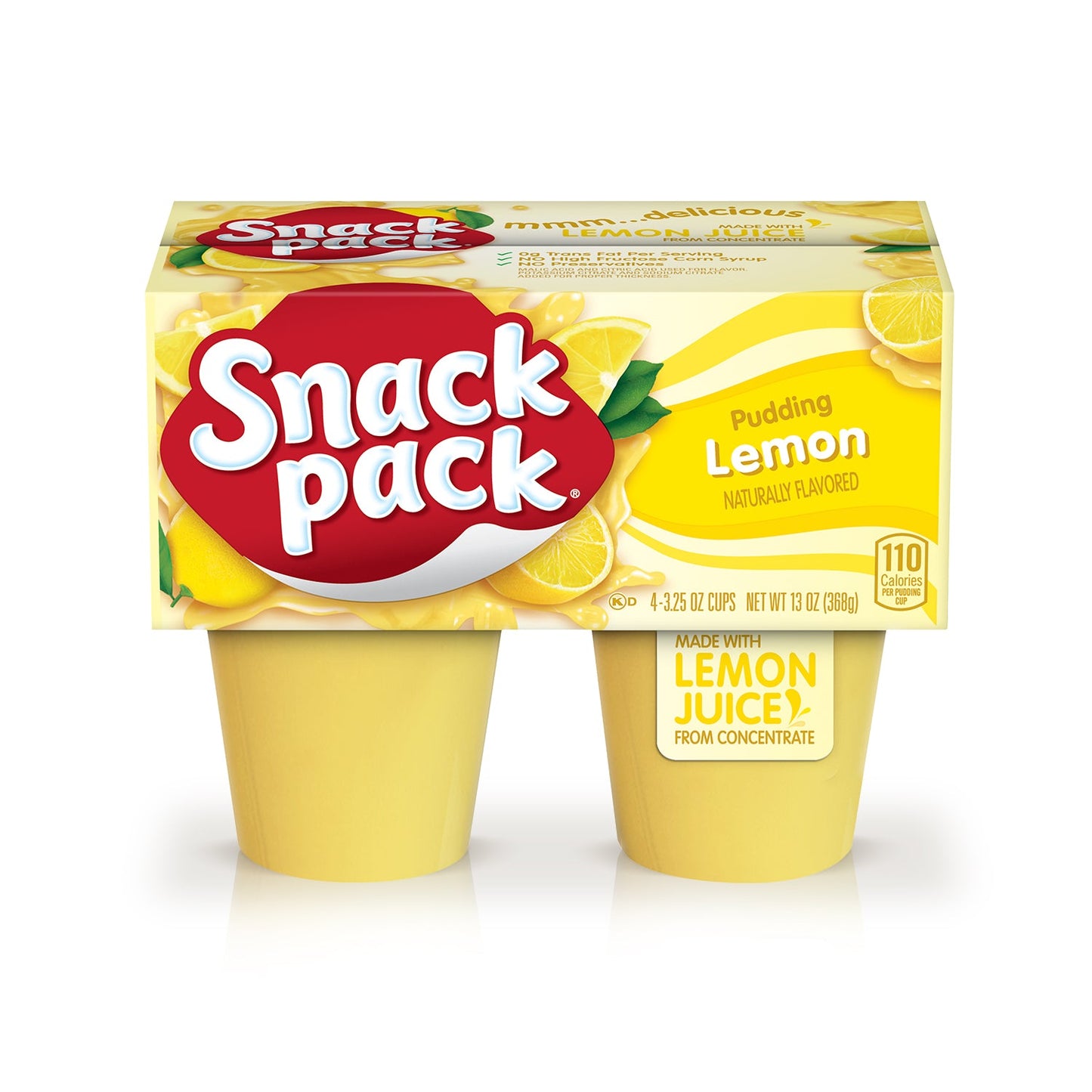 Snack Pack Pudding Lemon; 3.25 Ounce; 12 Per Case