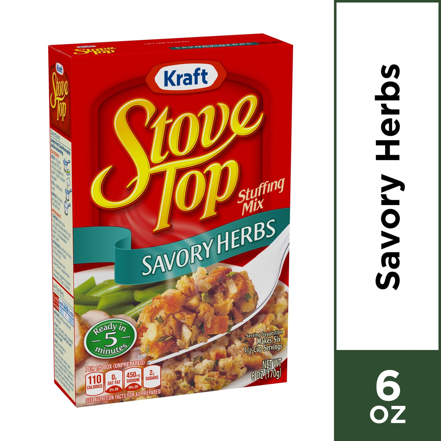 Stove Top Stuffing Stove Top Savory Herb; 6 Ounces; 12 Per Case - High Mart Wholesale