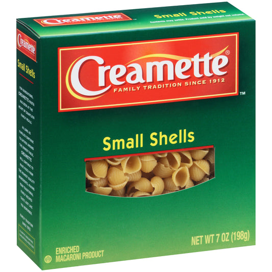 Creamette Small Shells; 7 Ounces; 12 Per Case