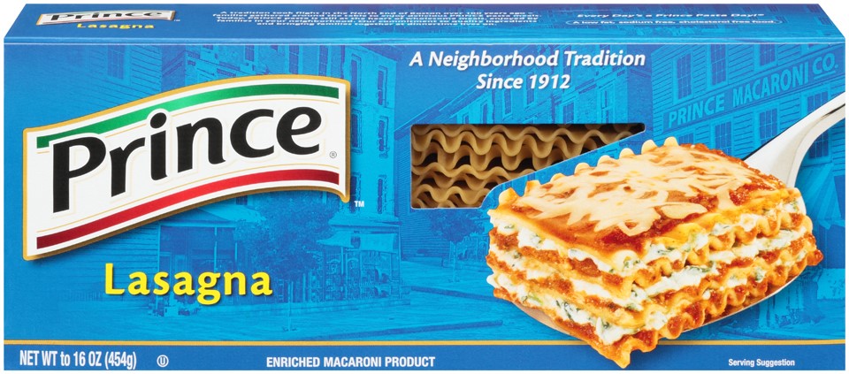 Prince Pasta Lasagna Curl; 16 Ounces; 12 Per Case