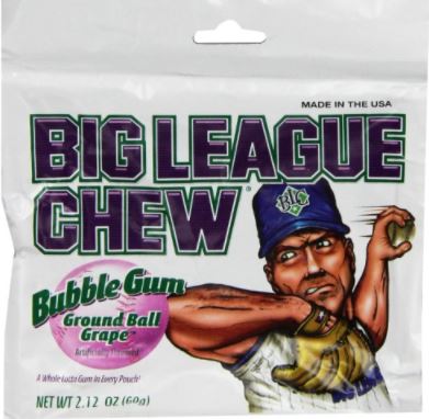 Big League Chew Grape Big League Chew Pouch; 2.12 Ounce; 12 Per Box; 9 Per Case - High Mart Wholesale