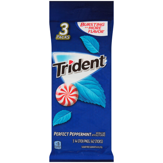 Trident Gum Peppermint Sugar Free; 42 Count; 20 Per Case