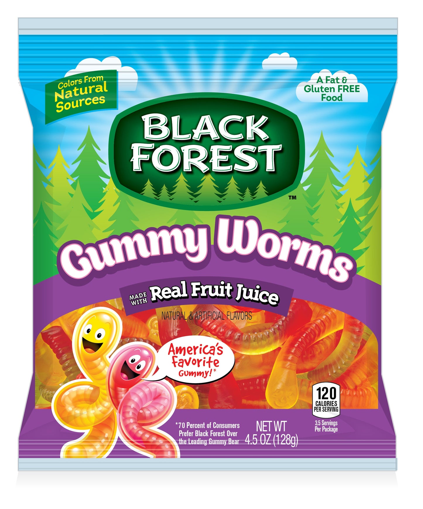 Black Forest Gummy Worms; 4.5 Ounces; 12 Per Case - High Mart Wholesale