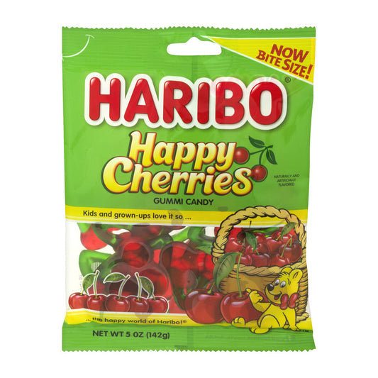 Haribo Twin Cherries Gummi Candy; 5 Ounce; 12 Per Case - High Mart Wholesale