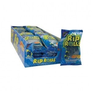 Rip Rolls Blue Raspberry Good Count Display Carton; 1.4 Ounces; 24 Per Box; 12 Per Case