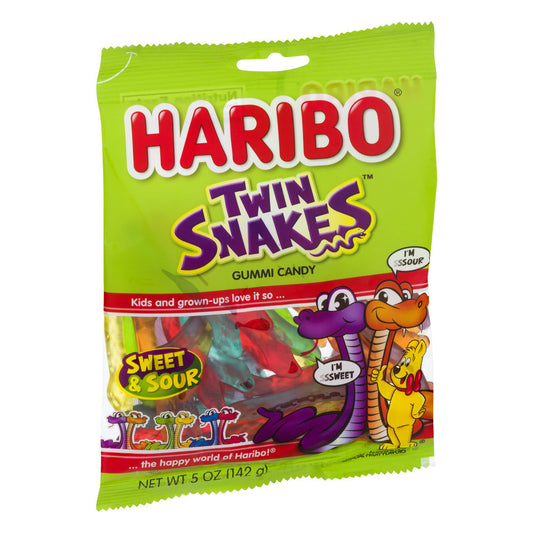 Haribo Twin Snakes 5 Ounce; 5 Ounce; 12 Per Box; 8 Per Case - High Mart Wholesale