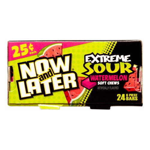 Now & Later Changemaker Extreme Watermelon; 0.93 Ounce; 24 Per Box; 12 Per Case - High Mart Wholesale