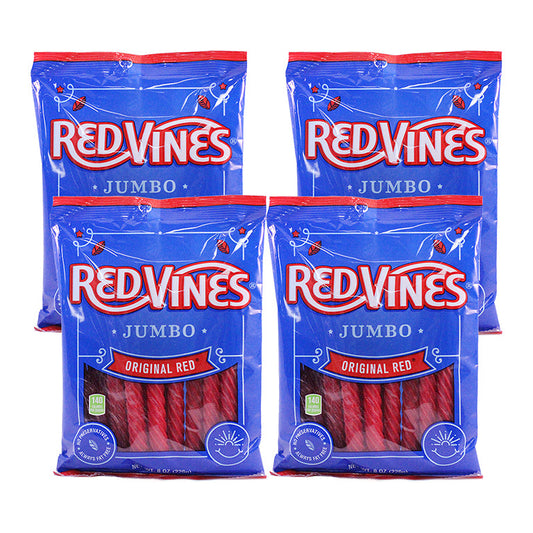 Red Vines Jumbo Original Red Twists; 8 Ounces; 12 Per Case - High Mart Wholesale