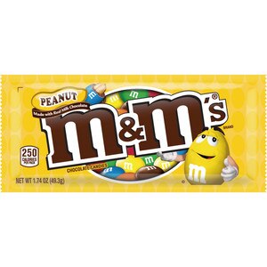 M&M's Peanuts Single; 1.74 Ounces; 48 Per Box; 8 Per Case