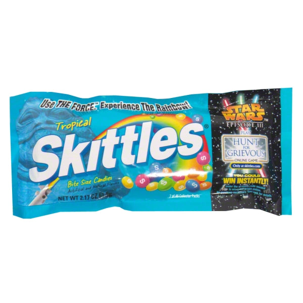 Skittles Tropical Singles; 2.17 Ounces; 36 Per Box; 10 Per Case