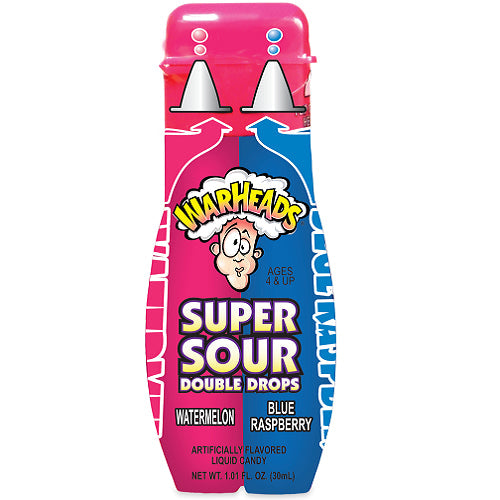 Warheads Super Sour Double Drops; 1.01 Fluid Ounces; 24 Per Box; 8 Per Case